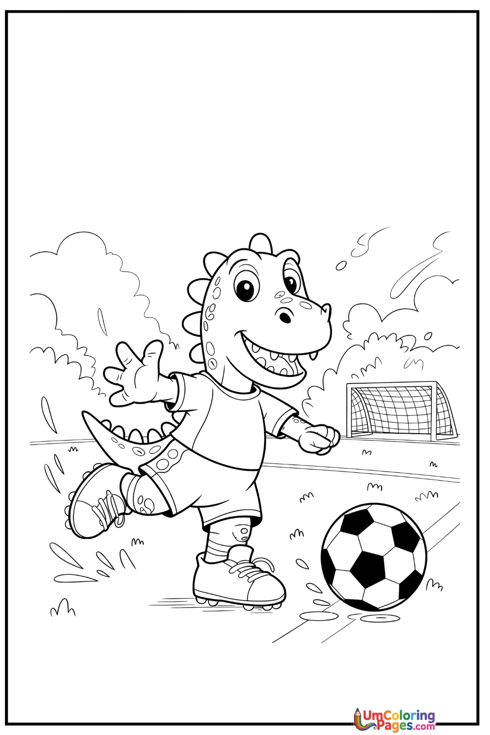 T-Rex coloring page - free printable