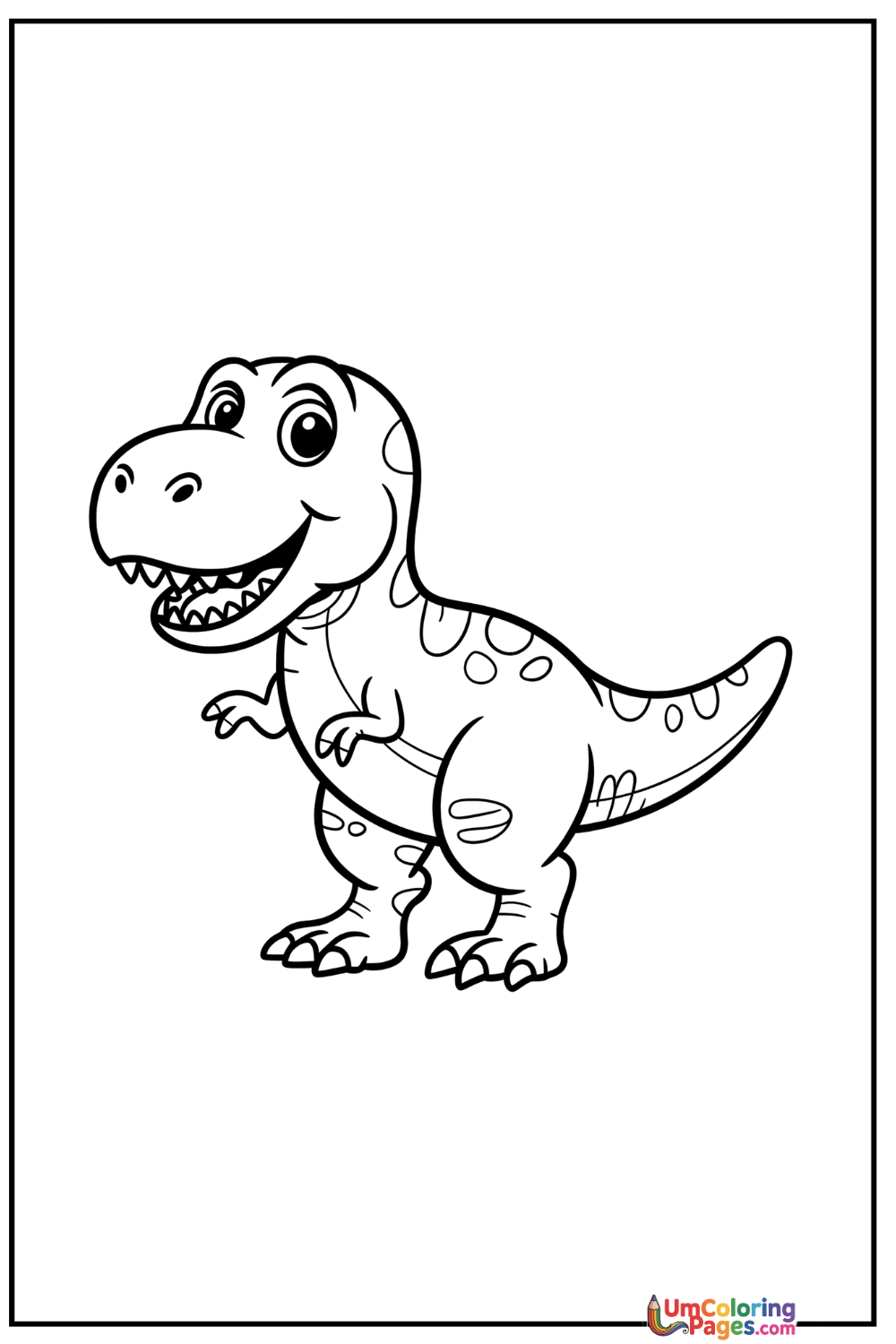 T-Rex coloring page 5 - free printable PDF