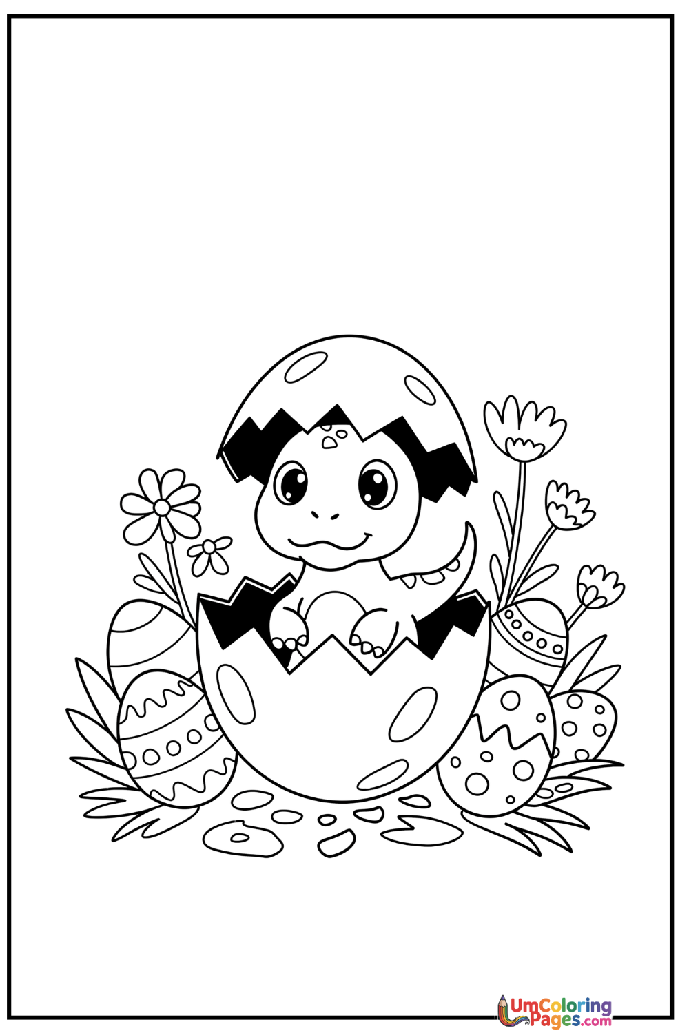 T-Rex coloring page 7 - free printable PDF