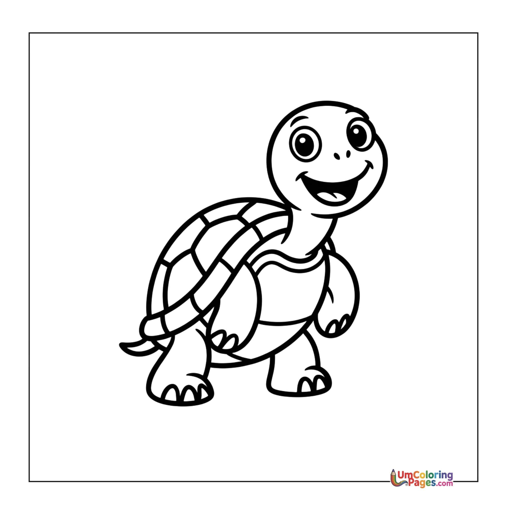 Turtle coloring page - free printable