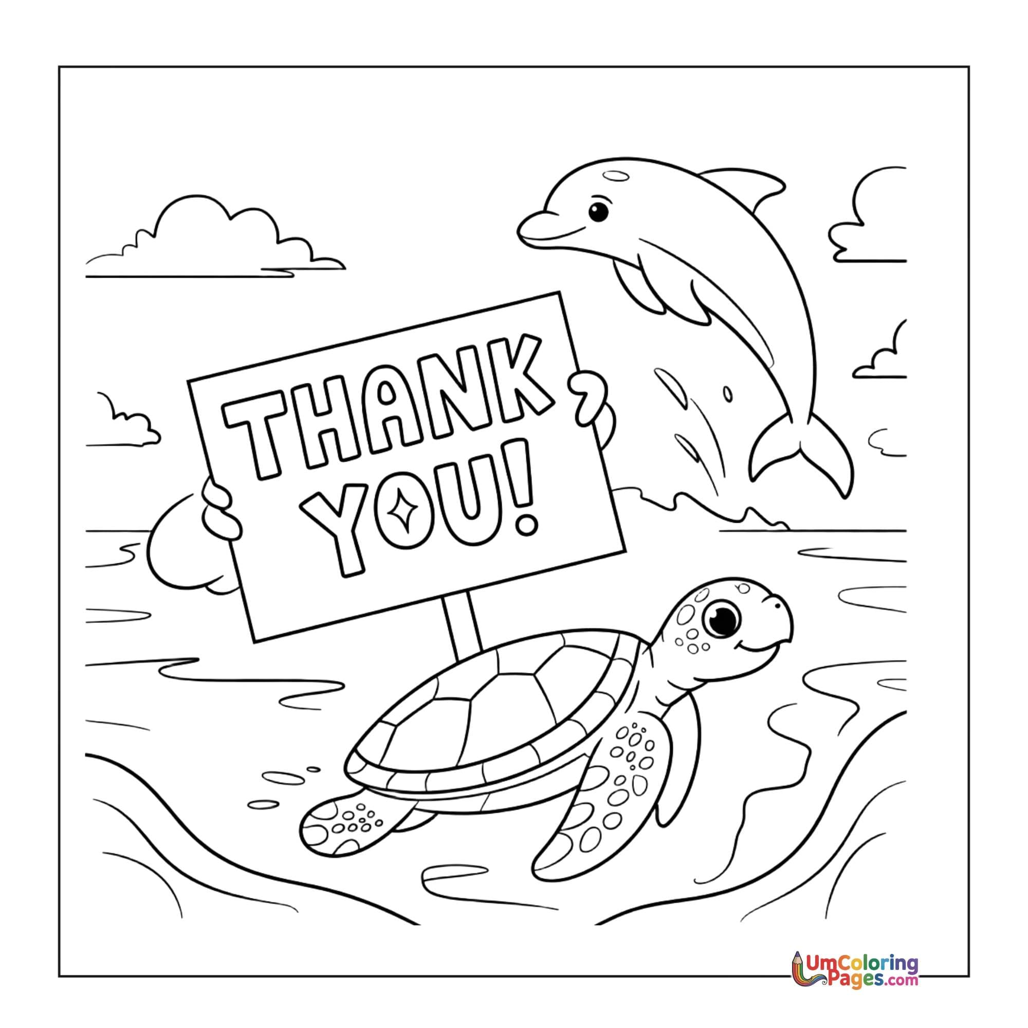 Turtle coloring page 4 - free printable PDF