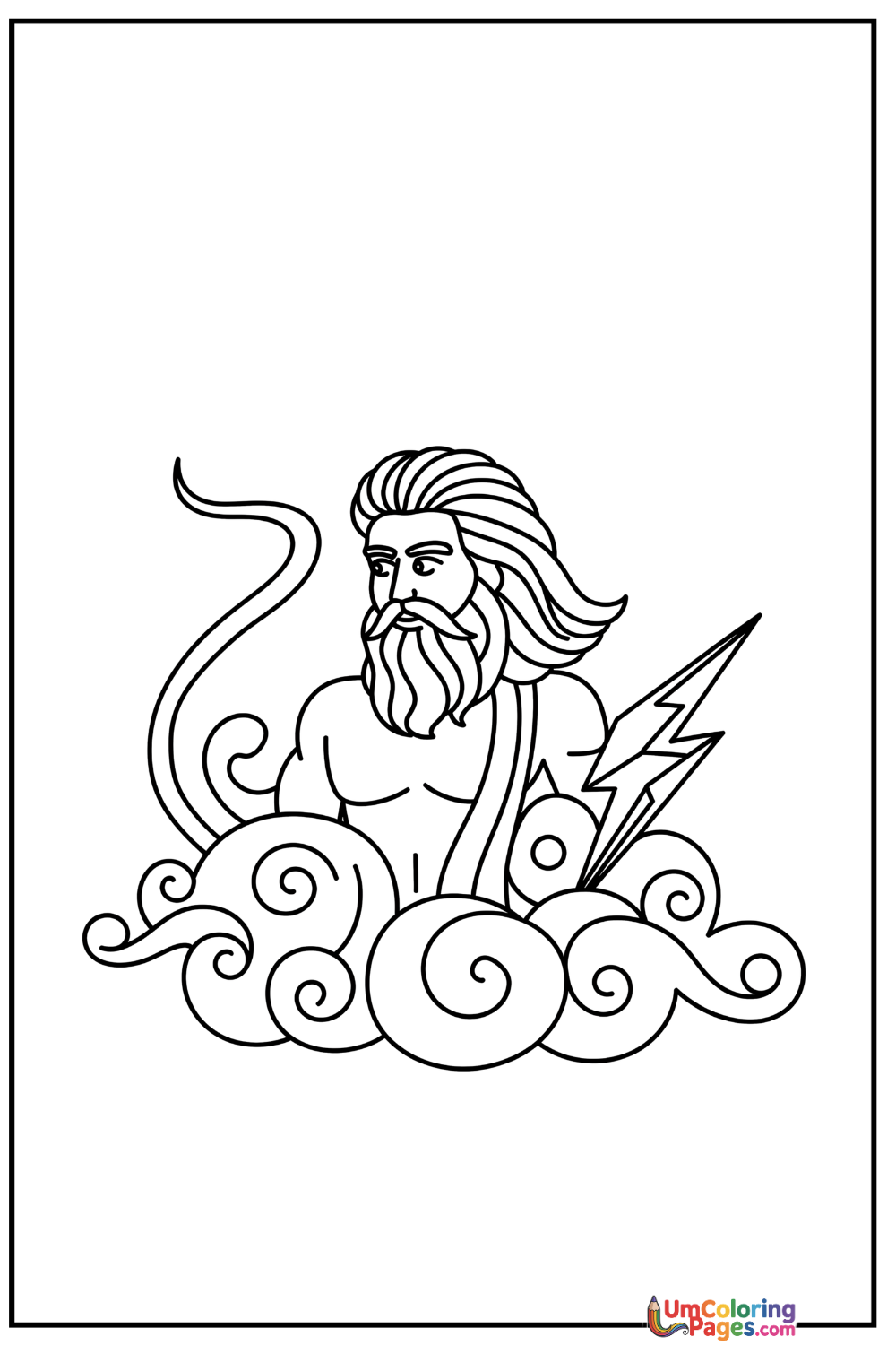 Zeus coloring page - free printable