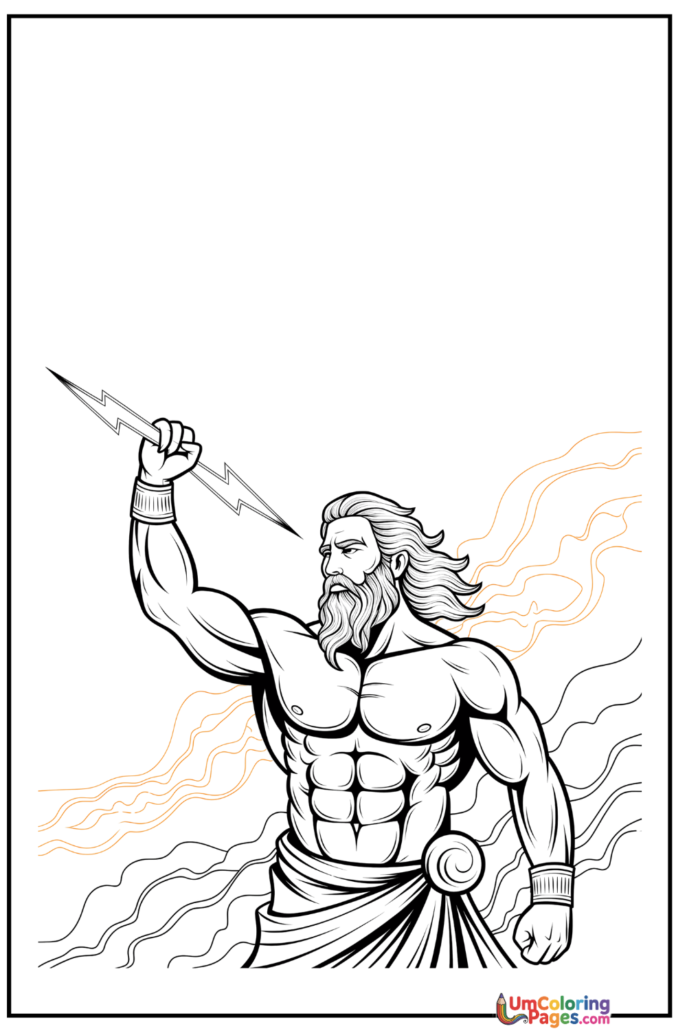 Zeus coloring page 6 - free printable PDF