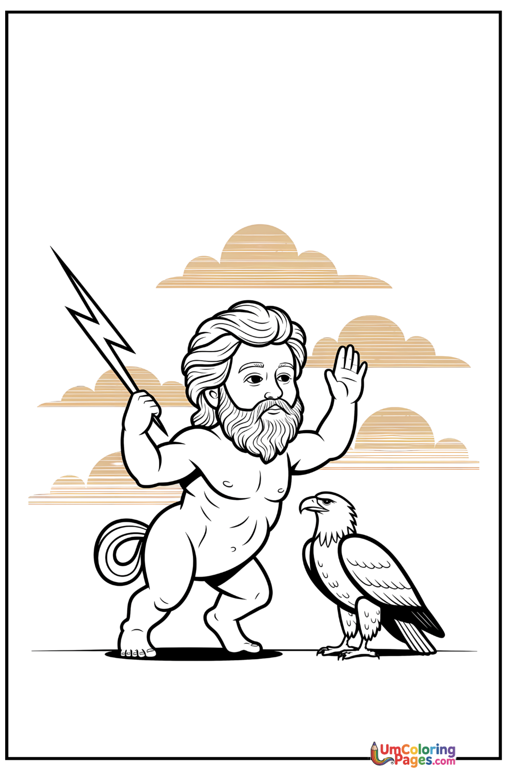 Zeus coloring page 7 - free printable PDF